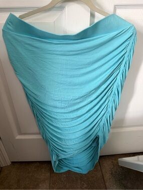 torrid Aqua Twist Front Skirt